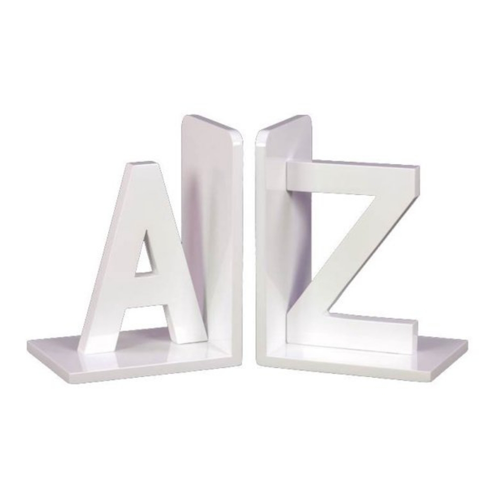 A-Z Bookends, White - Room Essentials™